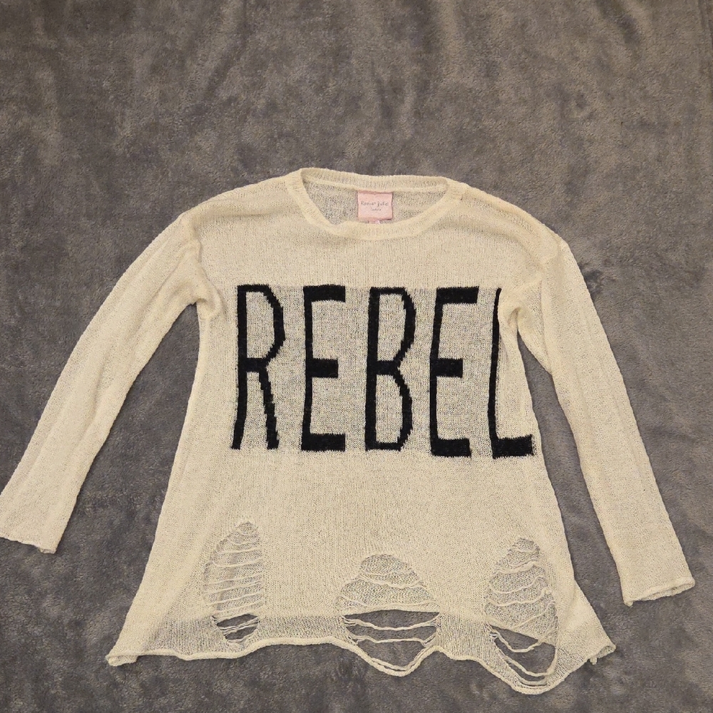 Funky "REBEL" sweater by Romeo&Juliet Couture